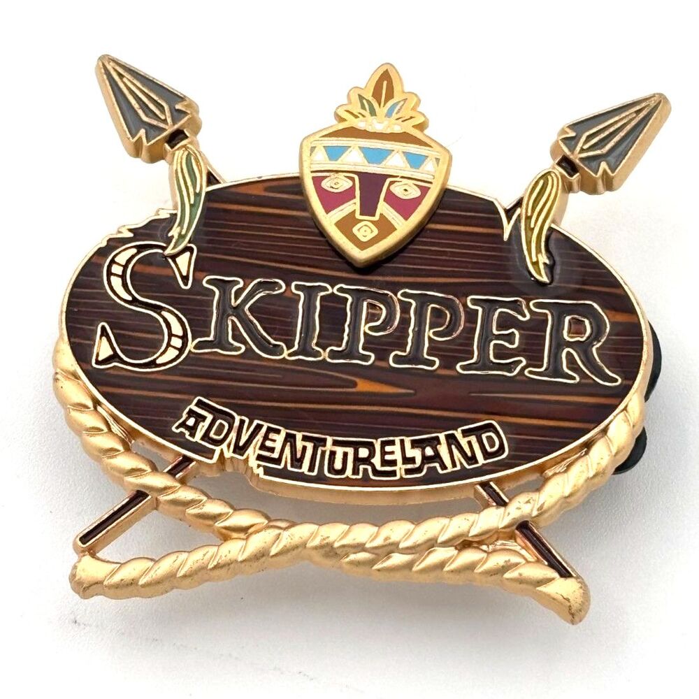 Disney Magic Kingdom Jungle Cruise 45th Anniversary Skipper Cast Name Tag Pin